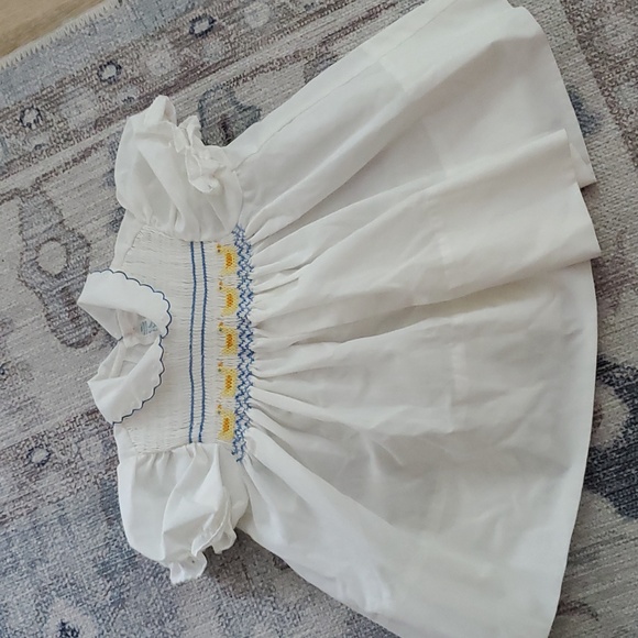 A Little Angel Vintage Baby Duck Embroidered Smocked Dress Sz18m - Picture 1 of 8